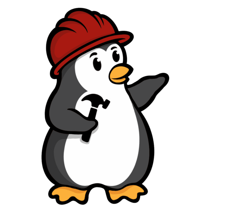 Penguin Garage Doors company logo placed on the left side, trusted garage door repair and installation services based in Thornhill.