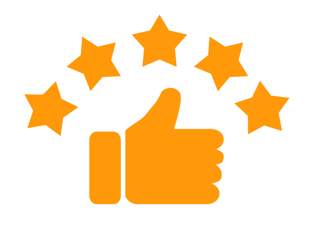 Icon representing 5-star professional and reliable garage door service by Penguin Garage Doors in North York.