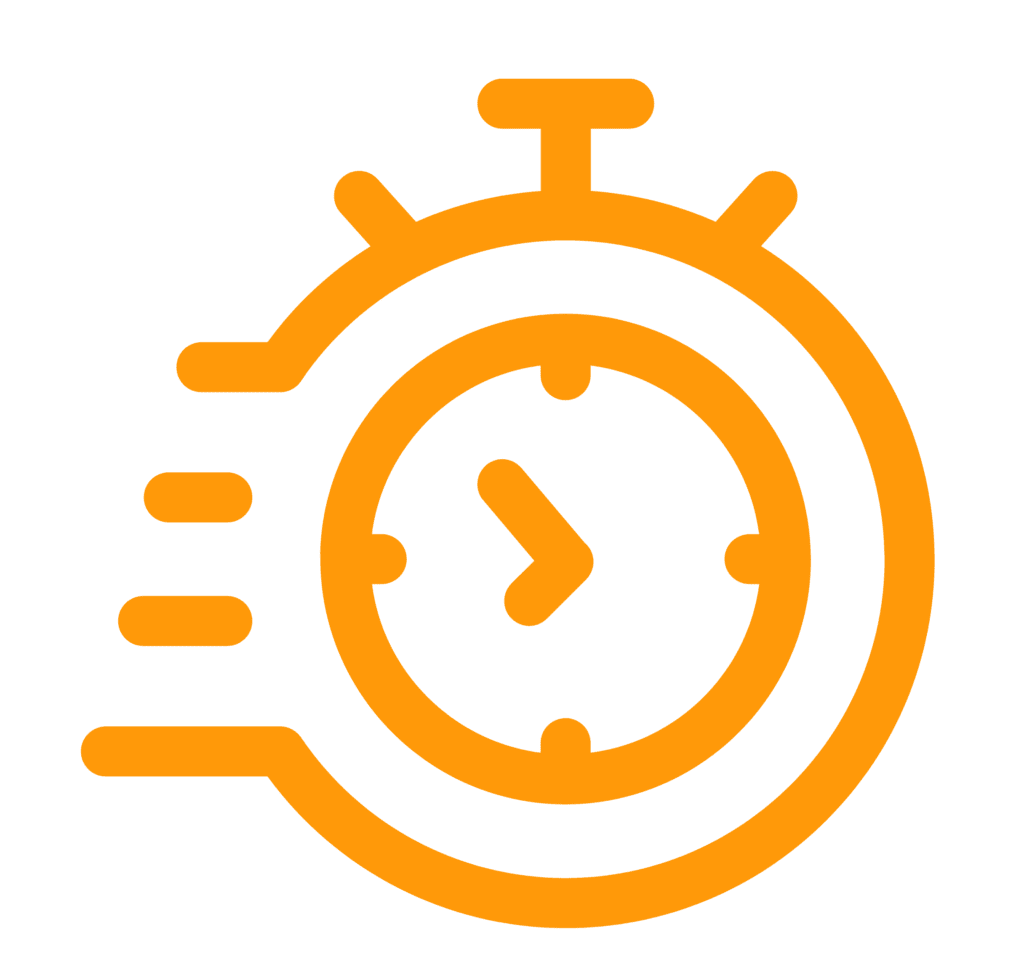 Icon representing quick response times and easy garage door service scheduling by Penguin Garage Doors in Richmond Hill.